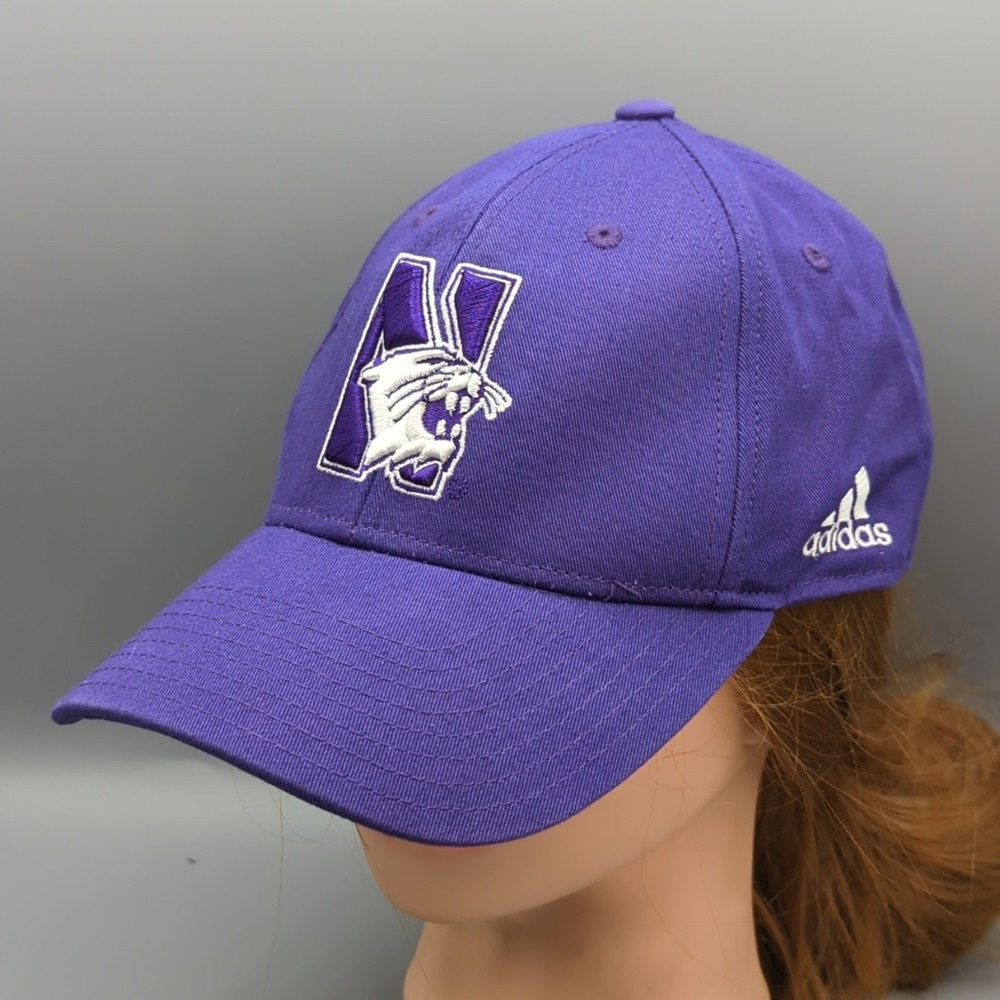 Northwestern University Wildcats Hat Cap Adidas Purple OSFA Strapback Adjustable